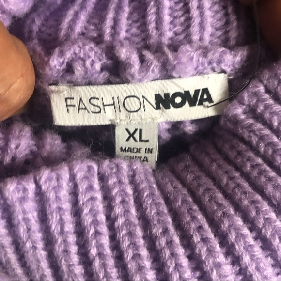 Fashion Nova Baby Girl Turtleneck Sweater - Lilic XL 100% Acrylic - Picture 11 of 12